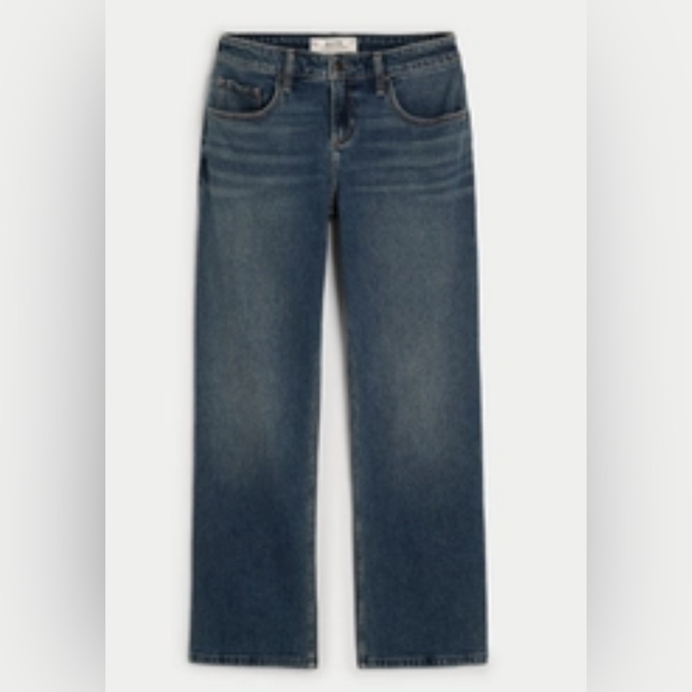 Hollister Low-Rise Relaxed Straight Jeans